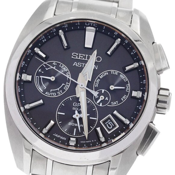 SEIKO Astron Day date Solar Powered Radio Men's Watch